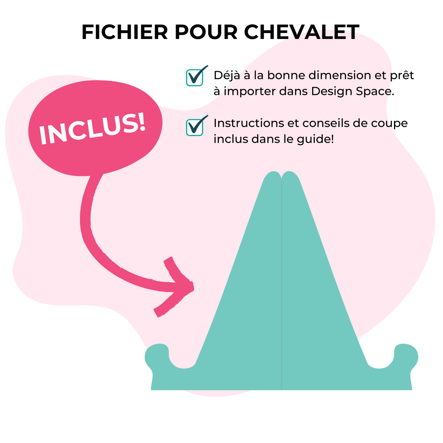 Fichier SVG de chevalet pour calendrier de bureau en français à découper avec une machine de découpe Cricut