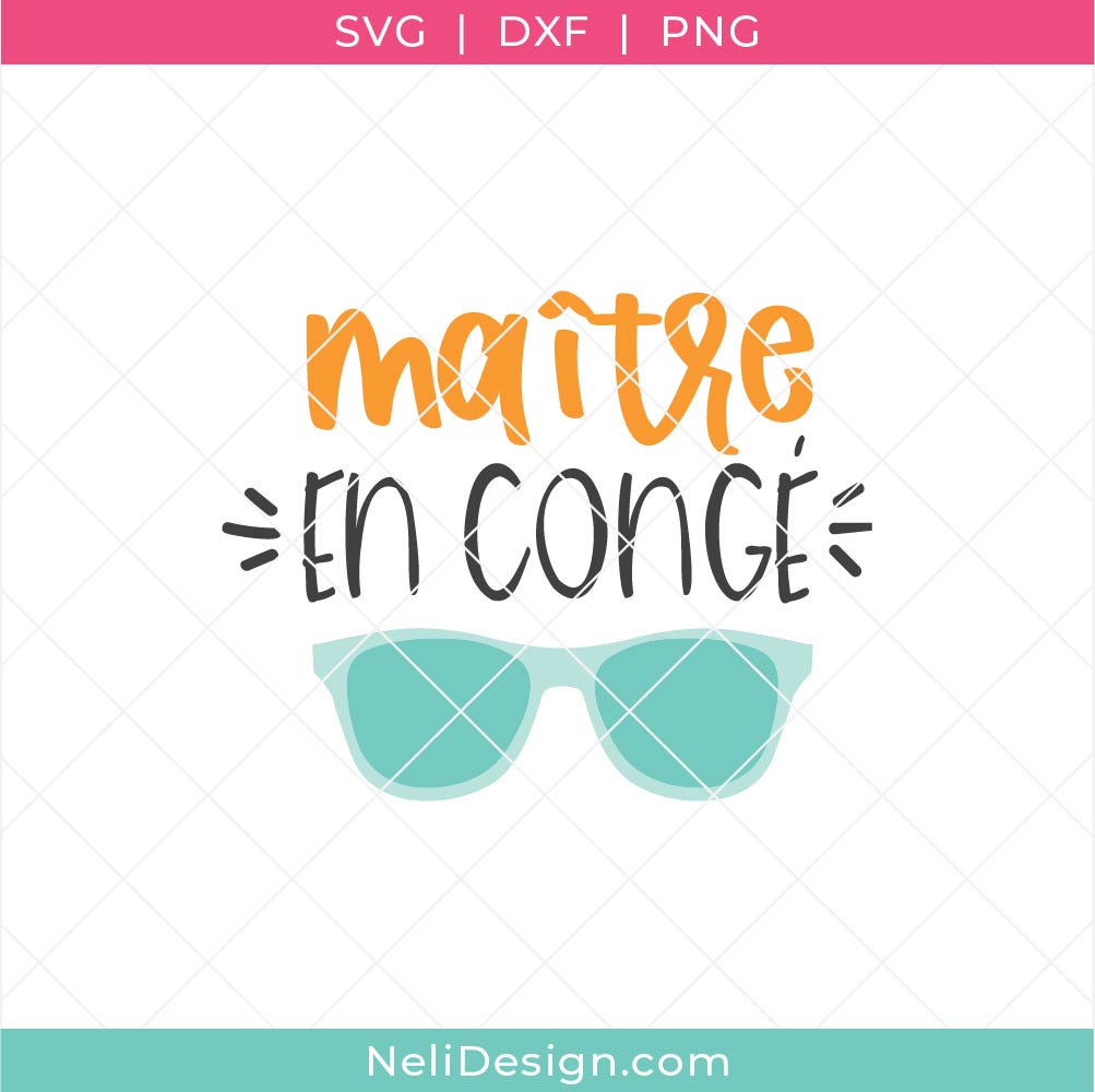 Image du Fichier SVG écrit "Maître en congé" à utiliser avec votre Cricut pour cadeau pour maître
