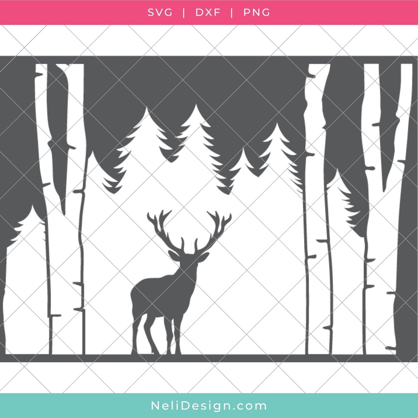 Image du fichier SVG de style wrap avec cerf ou chevreuil pour réaliser des bouteilles de vin dépolies