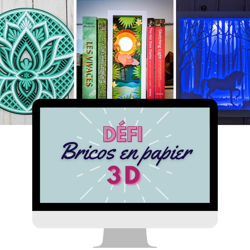Image illustrant le logo de la formation sur vidéos pour apprendre à faire des projets en 3D en français avec votre Cricut et Cricut Design Space