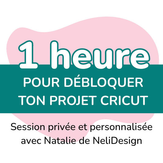 1h pour débloquer ton projet Cricut session privée et personnalisée avec Natalie de NeliDesign