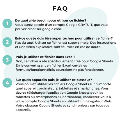 Foire aux questions sur l'aide-mémoire Cricut en français. Guide de chauffe. Fichier imprimable et personnalisable.