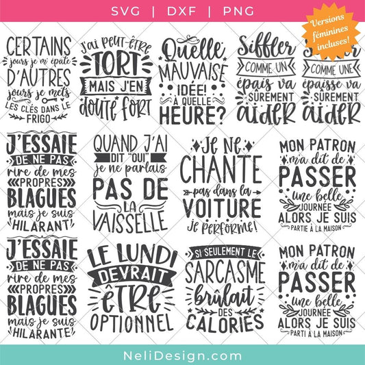 Image des fichiers SVG inclus dans le regroupement des citations drôles en français volume 1