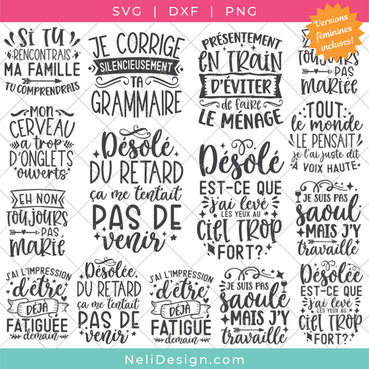 Image des fichiers SVG inclus dans le regroupement des citations drôles en français volume 2
