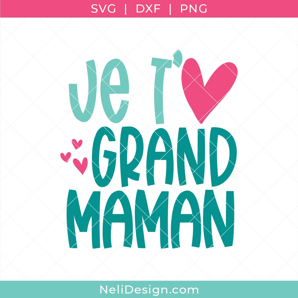 Image du fichier SVG Je t'aime Grand-maman