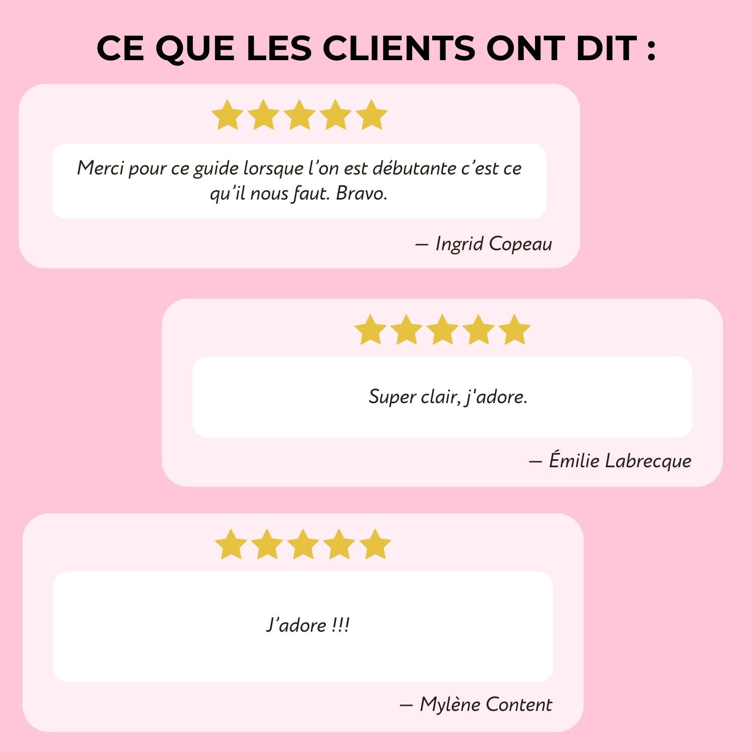 Avis des clients sur le Guide outils et accessoires Cricut en français