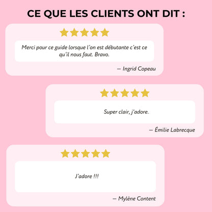 Avis des clients sur le Guide outils et accessoires Cricut en français
