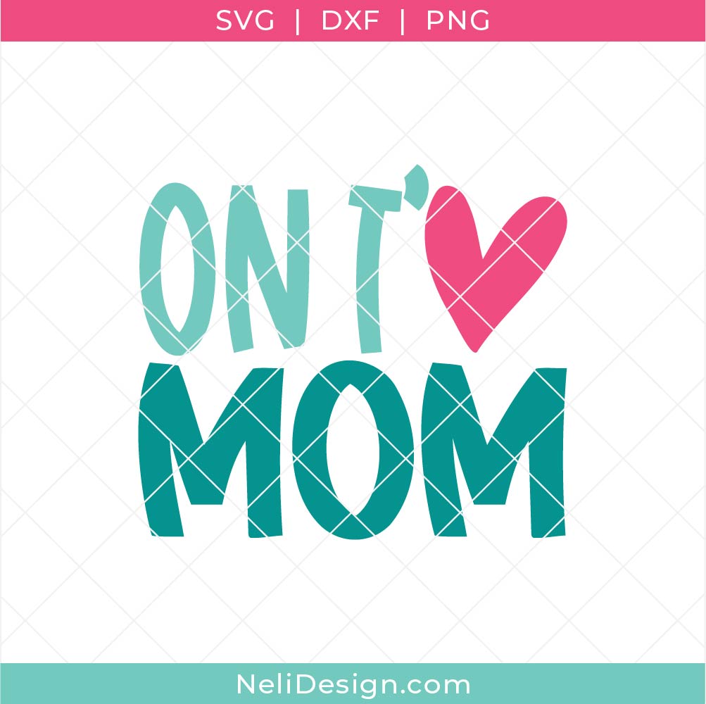 Image du fichier SVG en français pour la fête des Mères On t'aime mom